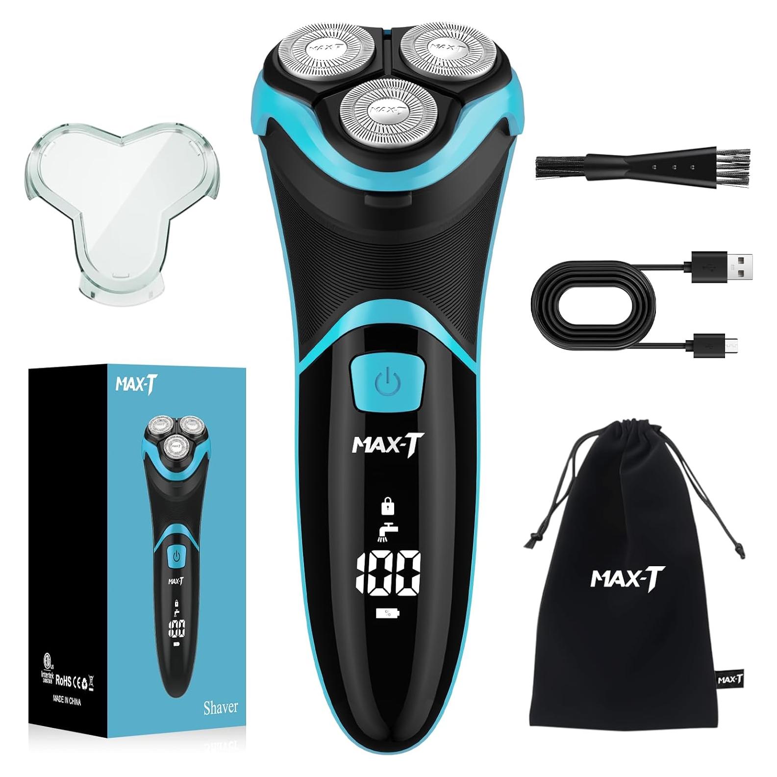 Afeitadora eléctrica MAX-T 3D impermeable con recortadora