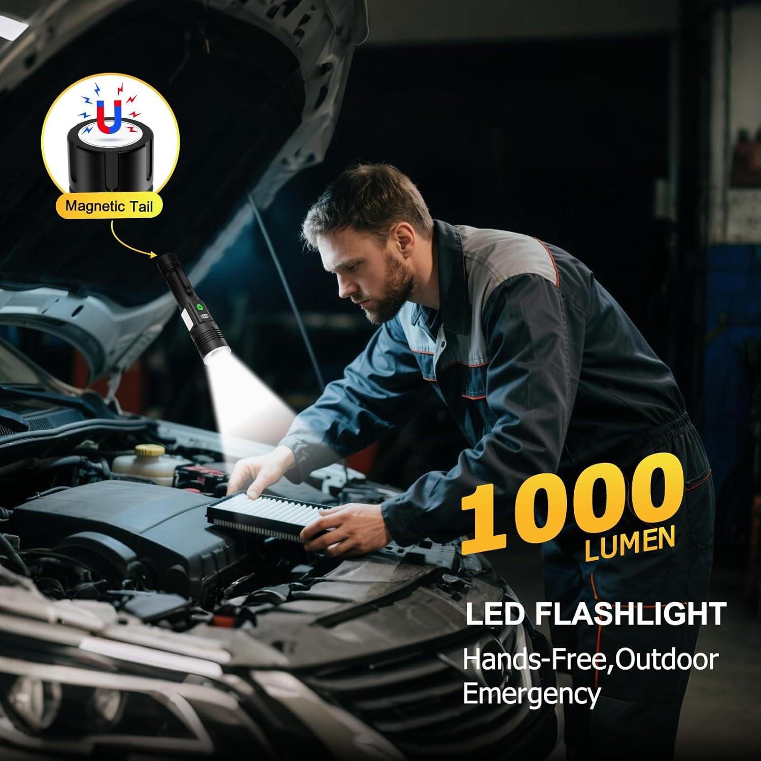 Linterna Táctica LED Tremdwoto ER1 Recargable 1000 Lúmenes