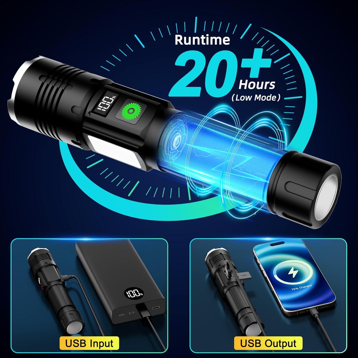 Linterna Táctica LED Tremdwoto ER1 Recargable 1000 Lúmenes