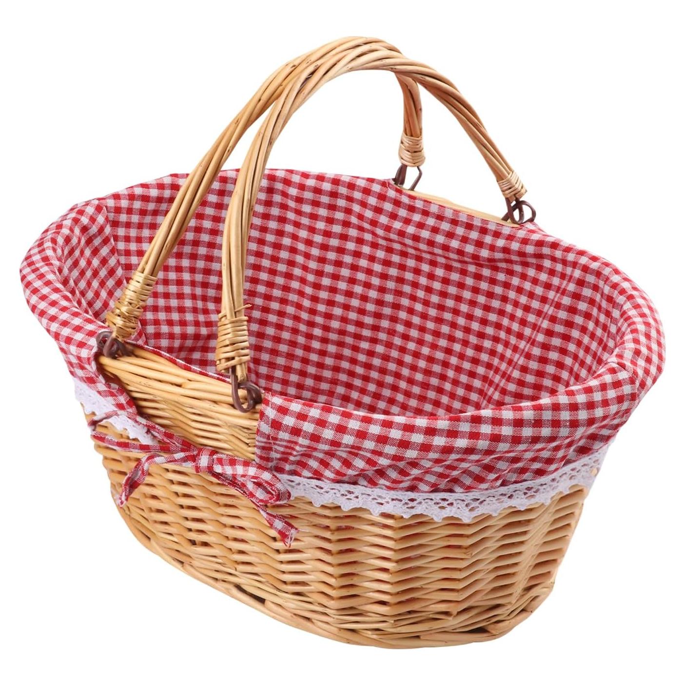 Cesta de Mimbre GNIEMCKIN 35.56 cm Ovalada con Asa