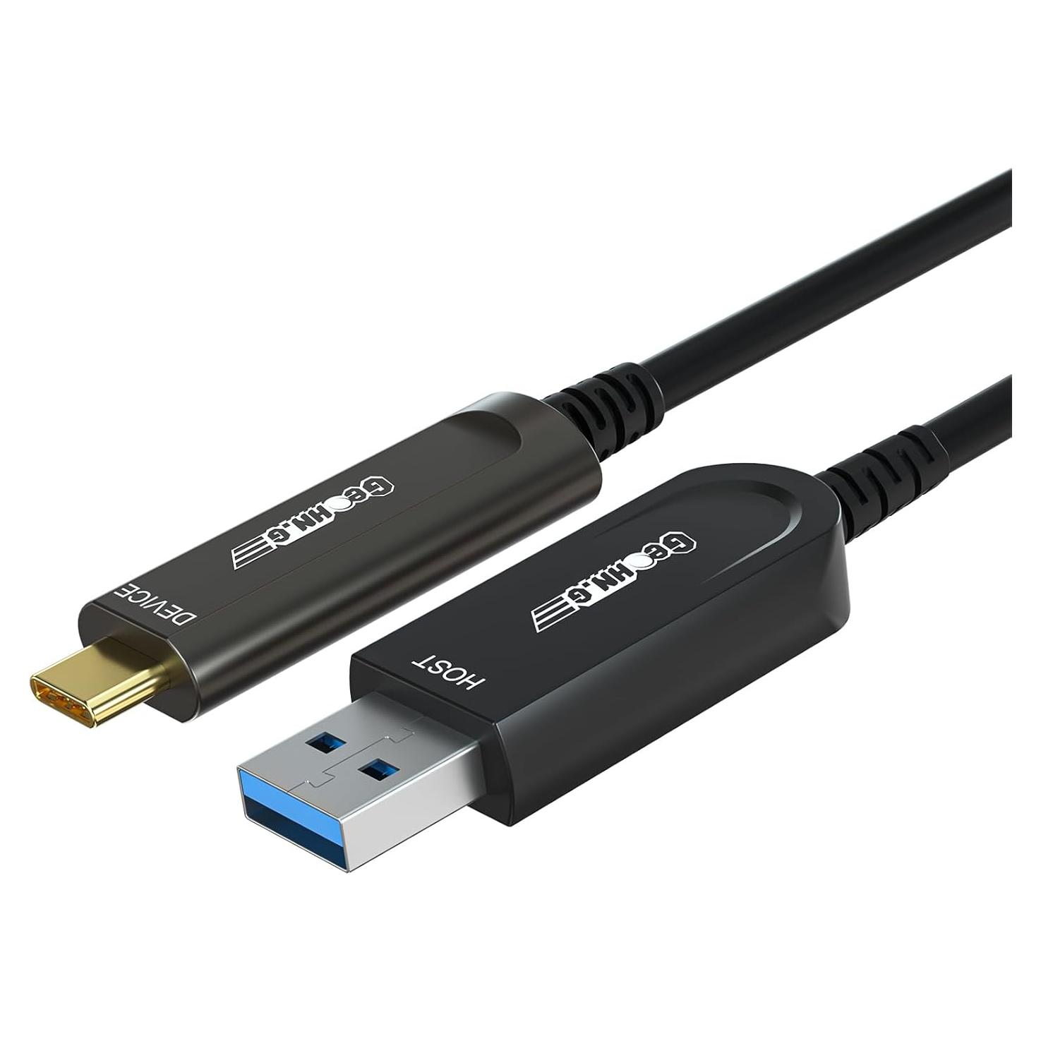 Cable de Fibra Óptica USB A a C GeoHN.G 10M 10Gbps