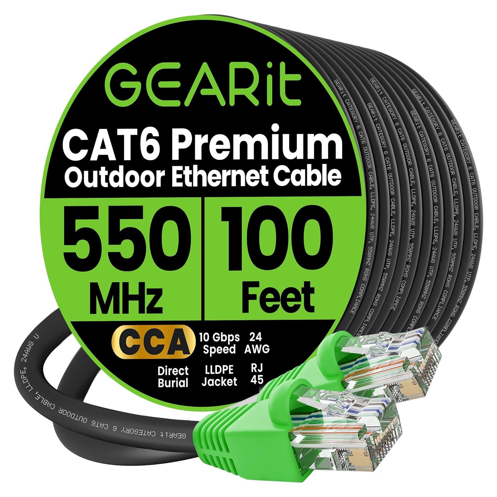 Cable Ethernet Cat 6 GEARit 30.48 m Alta Velocidad 10 Gbps