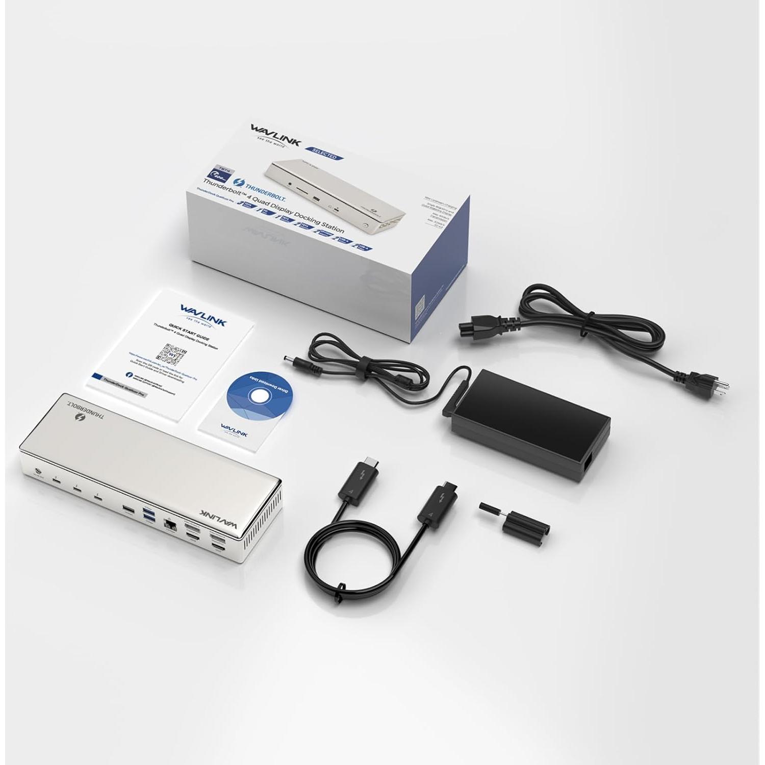 Dock Thunderbolt 4 WAVLINK 100W 4K 60Hz 15-en-1 para Mac y PC