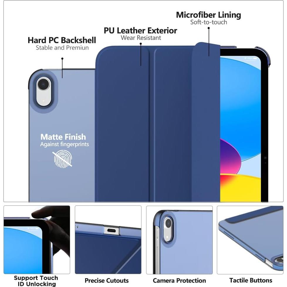 Funda MoKo para iPad 11" y 10.9" Generación 2025/2022 Azul