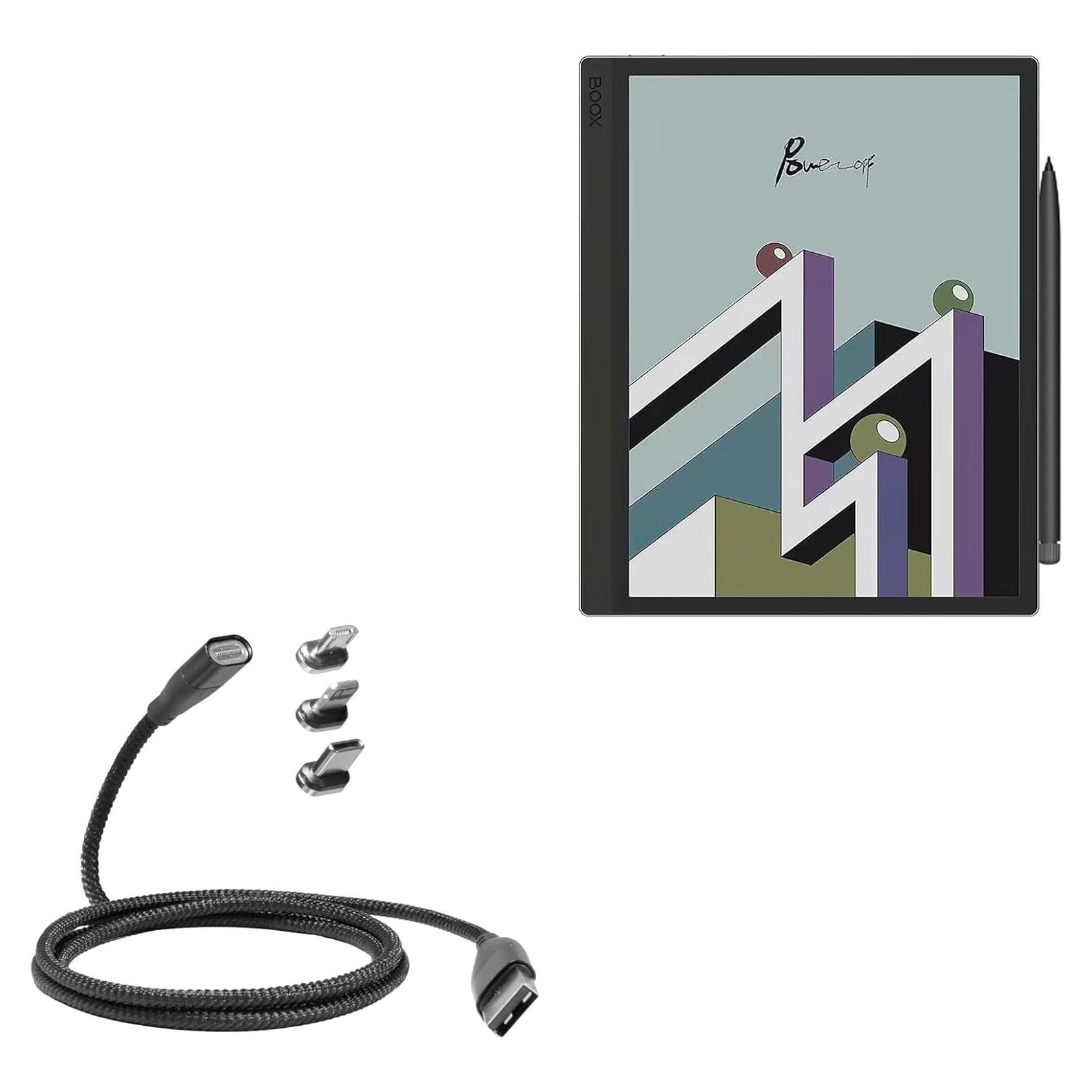 Cable MagnetoSnap BoxWave 100W PD USB-C Micro Negro