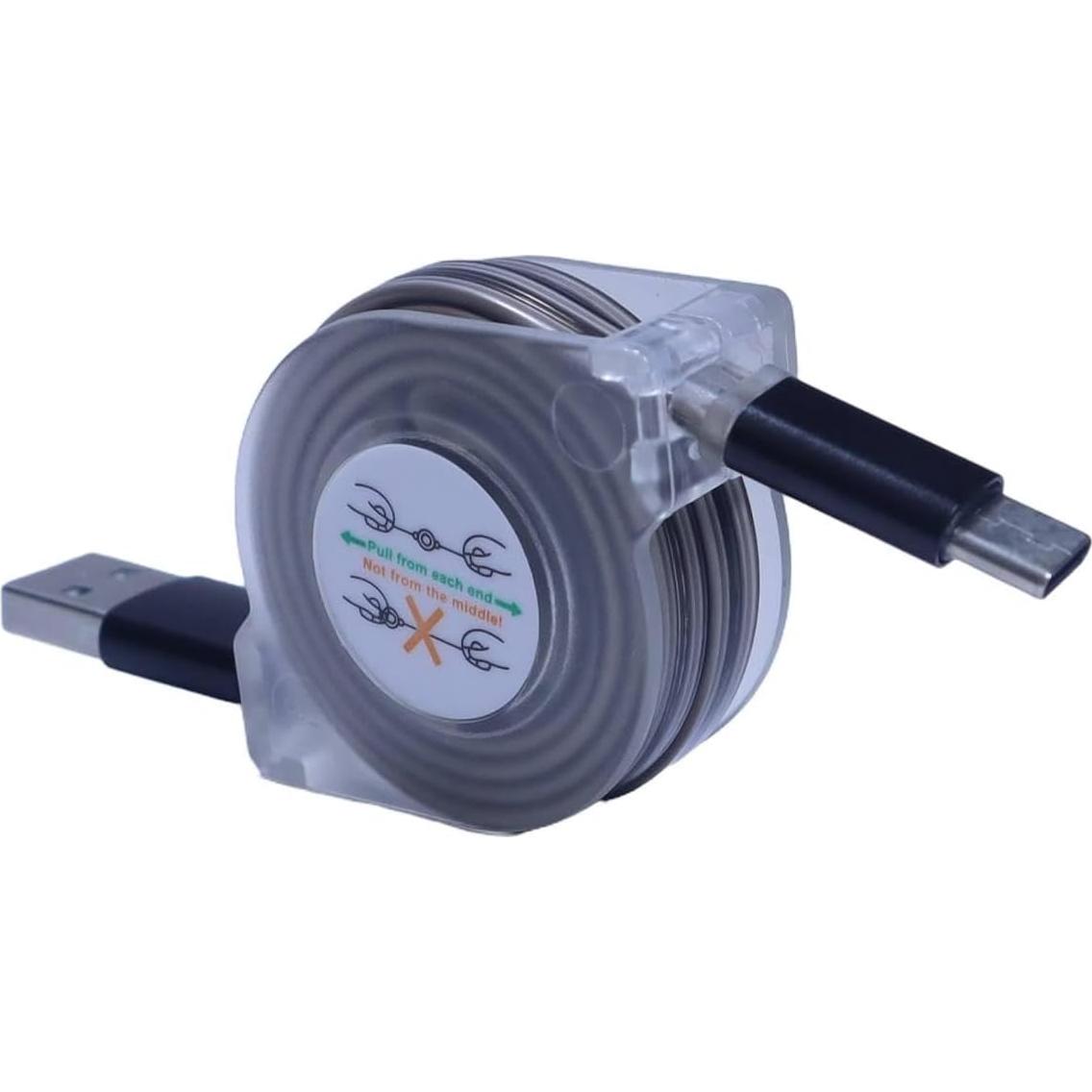 BoxWave Cable Compatible with Onyx BOOX Tab Ultra - miniSync - USB-A to USB Type-C, Retractable Cable 5 Pre-Set Lengths Avoid Tangles