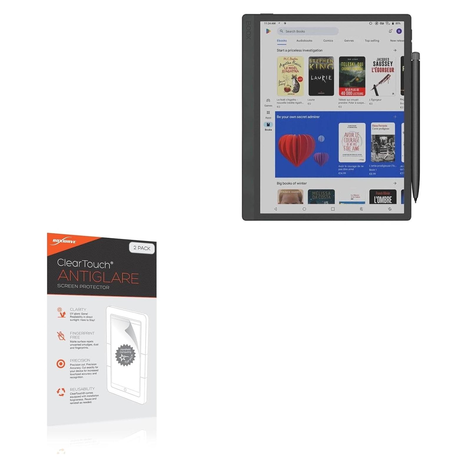 Protector de Pantalla BoxWave Antirreflejo para Onyx BOOX Tab Ultra C Pro - 2 Pack