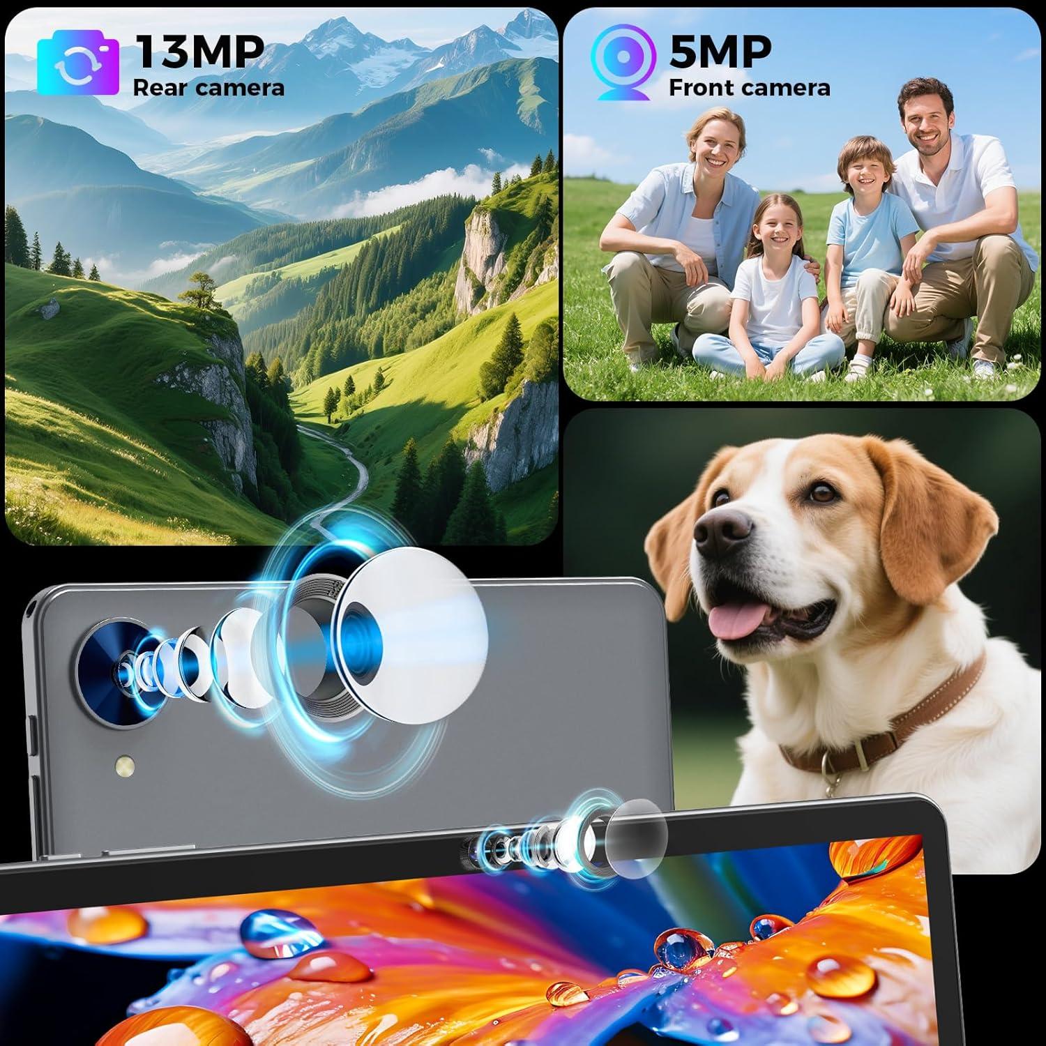 Tableta Android 15 YOBANSE 10.1" 26GB RAM 256GB ROM Teclado