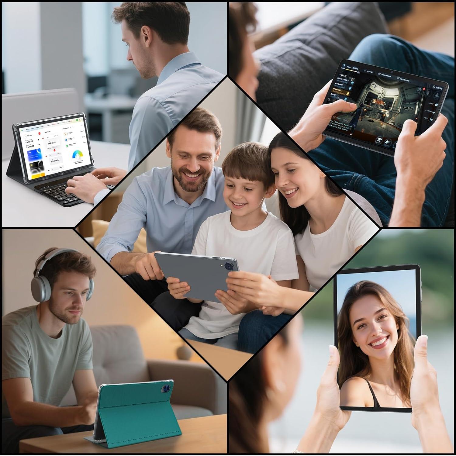 Tableta Android 15 YOBANSE 10.1" 26GB RAM 256GB ROM Teclado