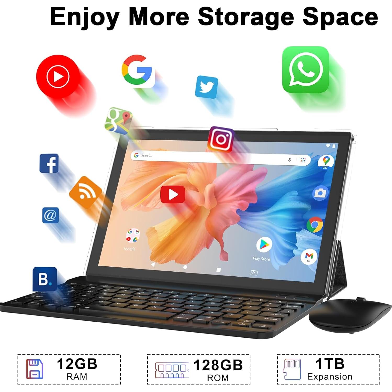 Tableta 2 en 1 Aheadlink YQ10SMAX 10.1" Android 13 12GB RAM