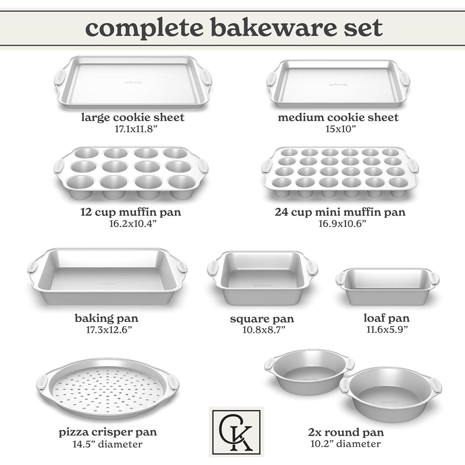 Juego de Utensilios para Hornear Antiadherentes Country Kitchen - 10 Pzs