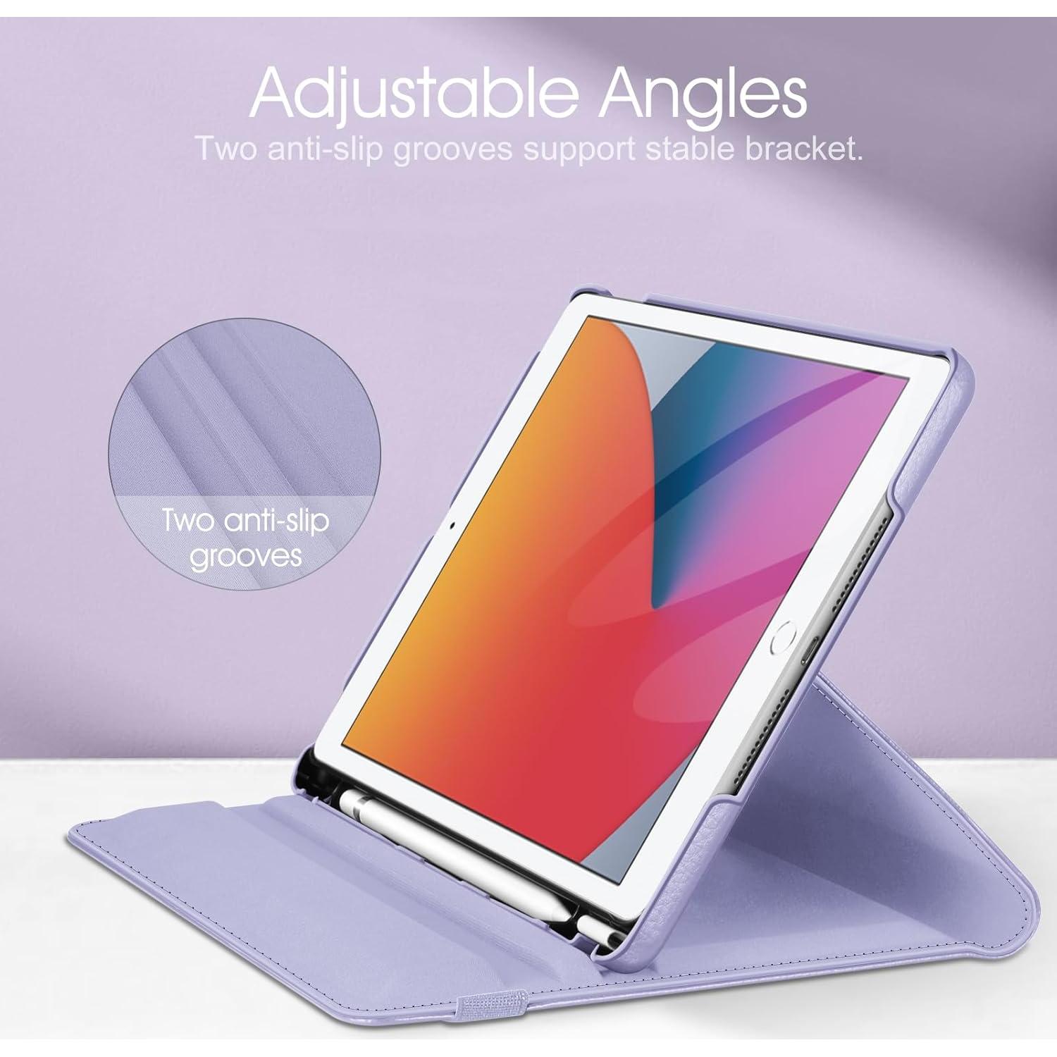 Funda Rotativa Fintie para iPad 10.2" 2021/2020/2019 - Púrpura