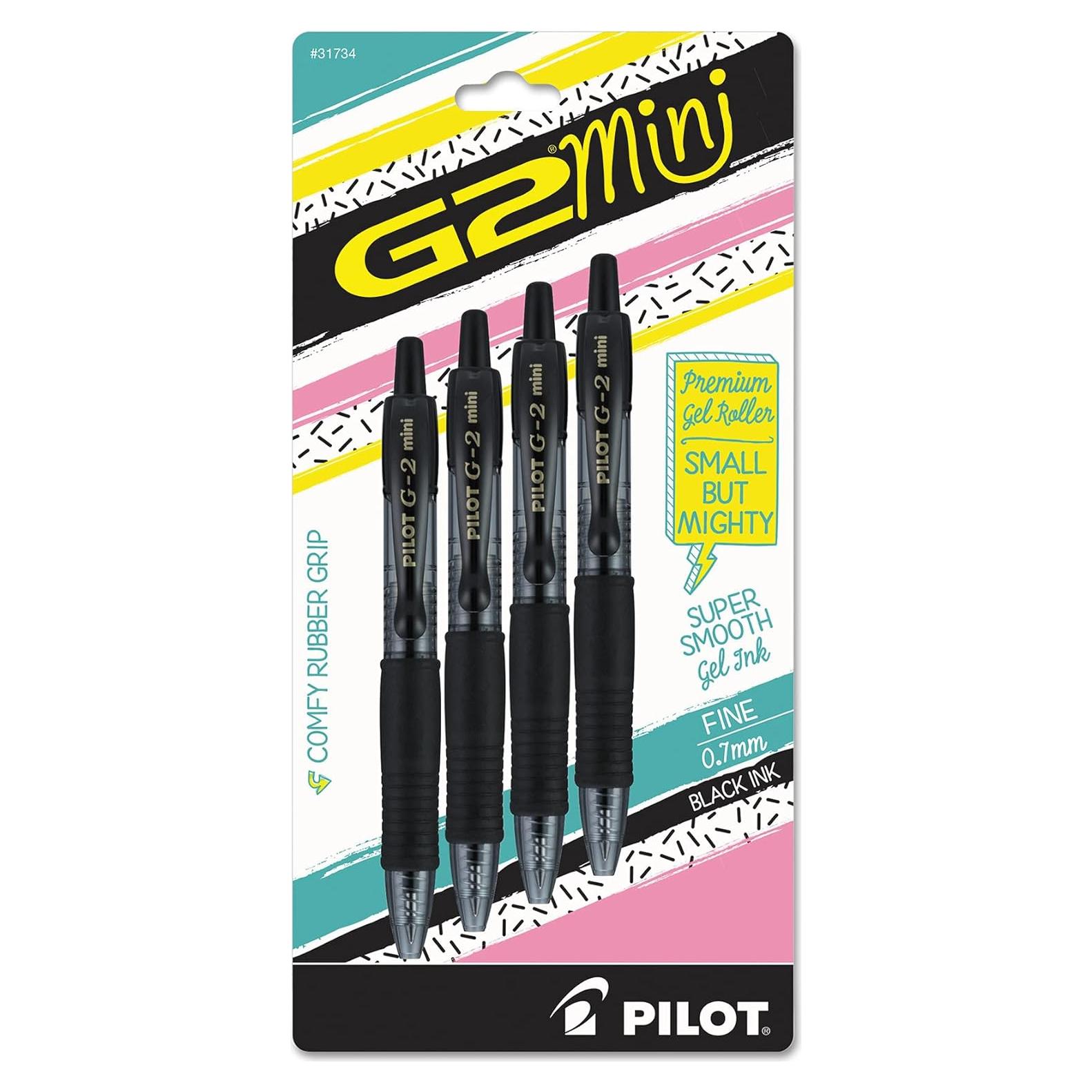 Bolígrafo de Gel Pilot G2 Mini Retráctil 0.7mm Tinta Negra