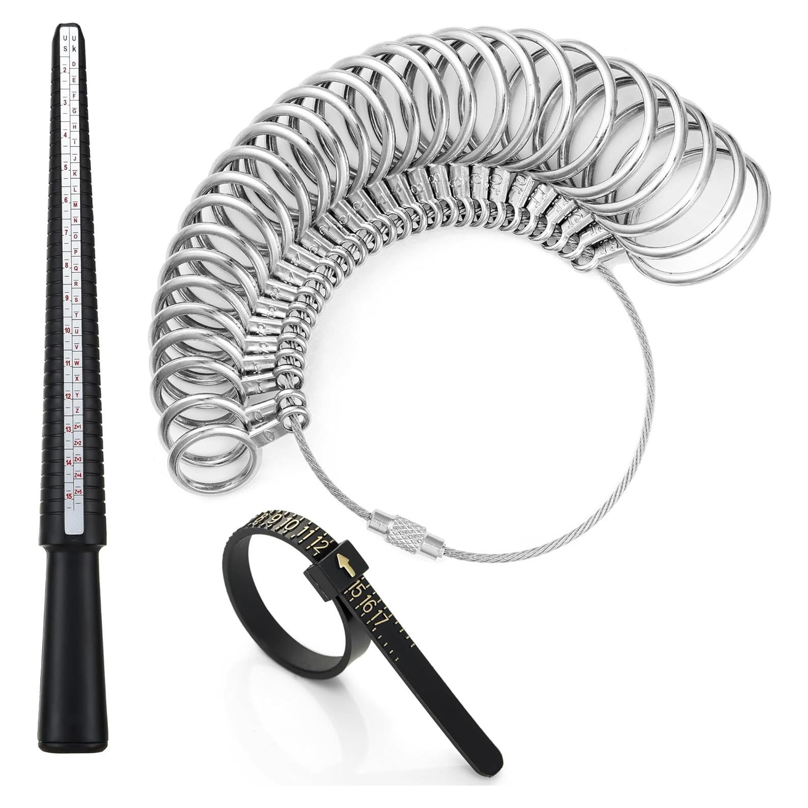 Kit de Medición de Tamaños de Anillos Bflaae 27 Piezas