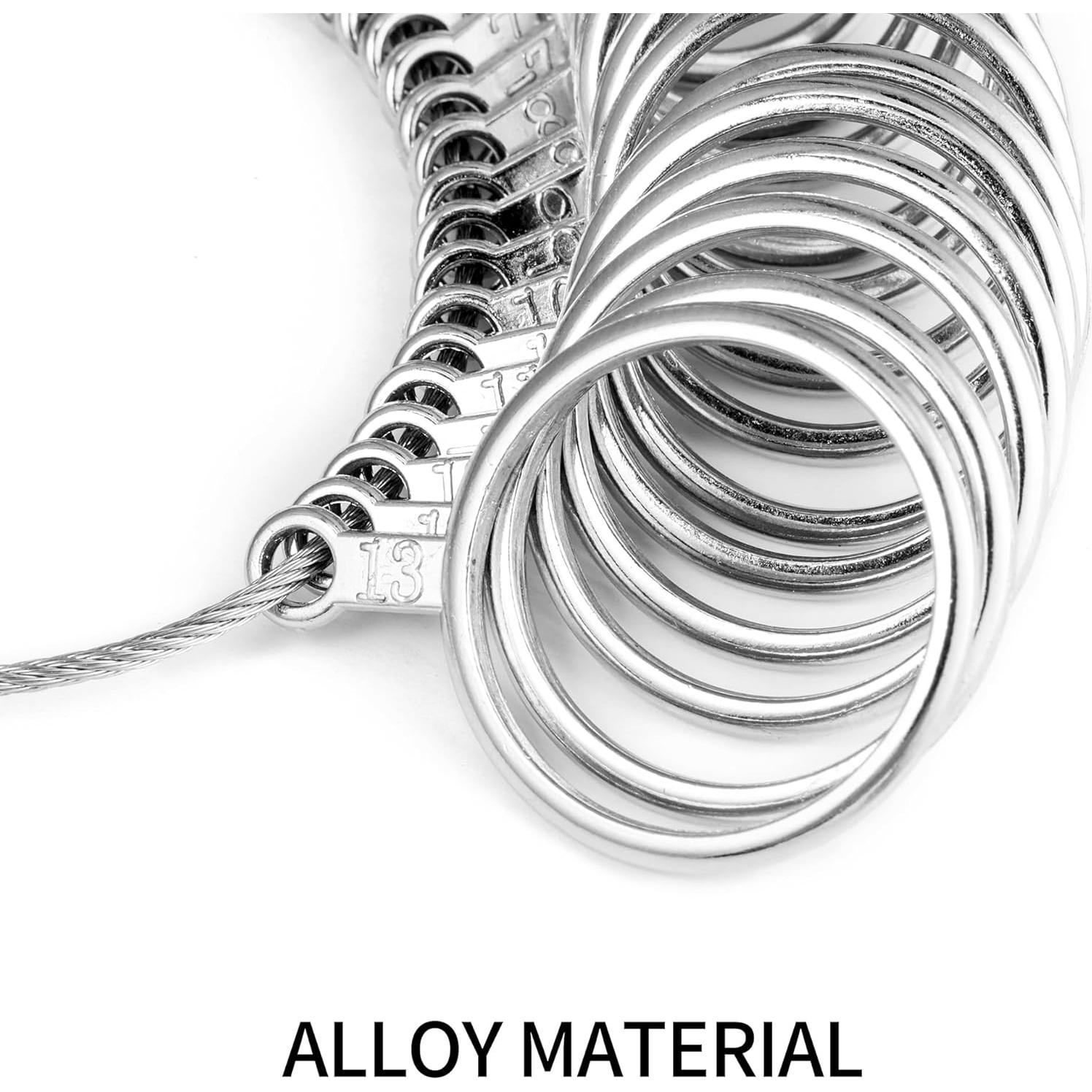 Kit de Medición de Tamaños de Anillos Bflaae 27 Piezas