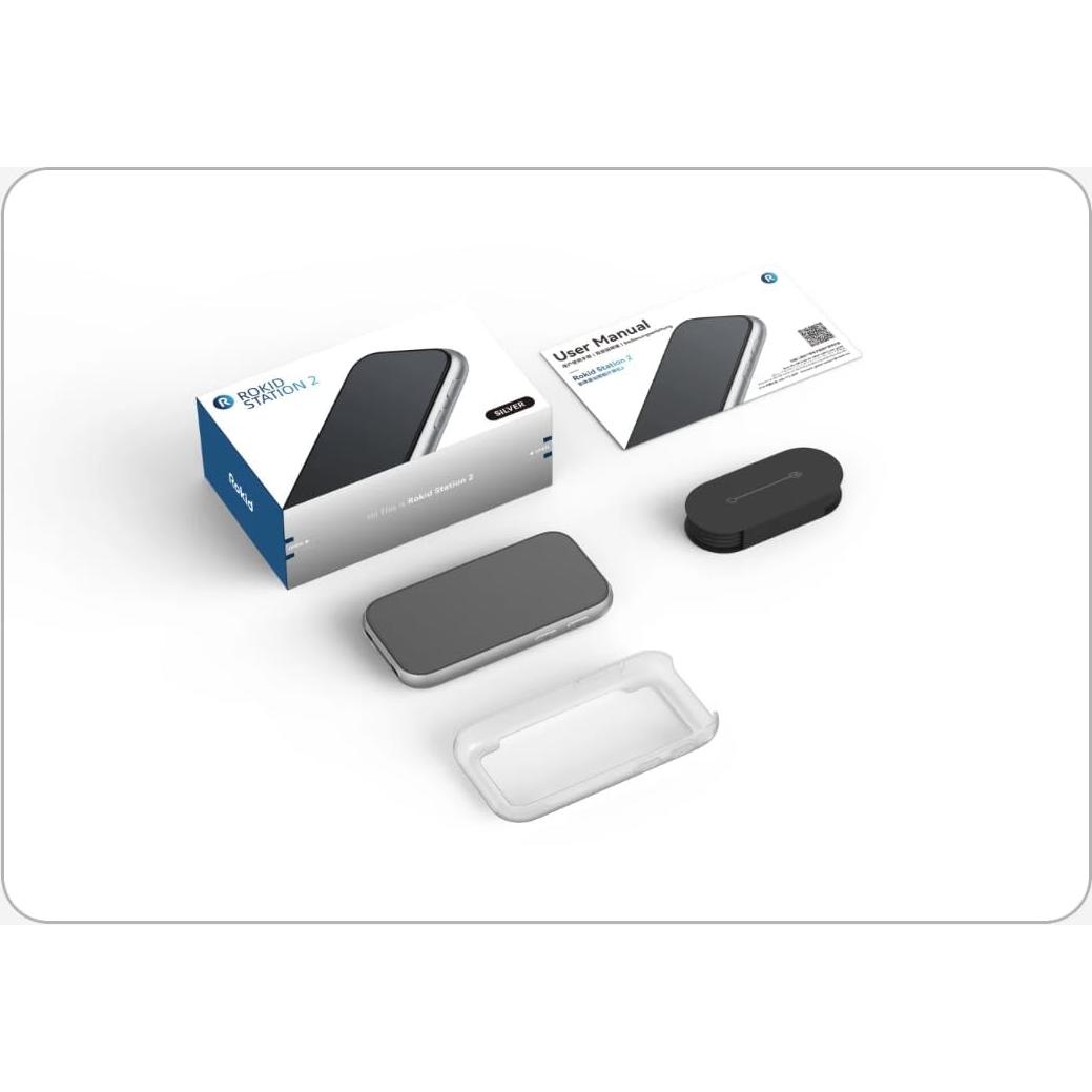 Rokid Station2 Calculadora Espacial 5000mAh 8GB 128GB Plata