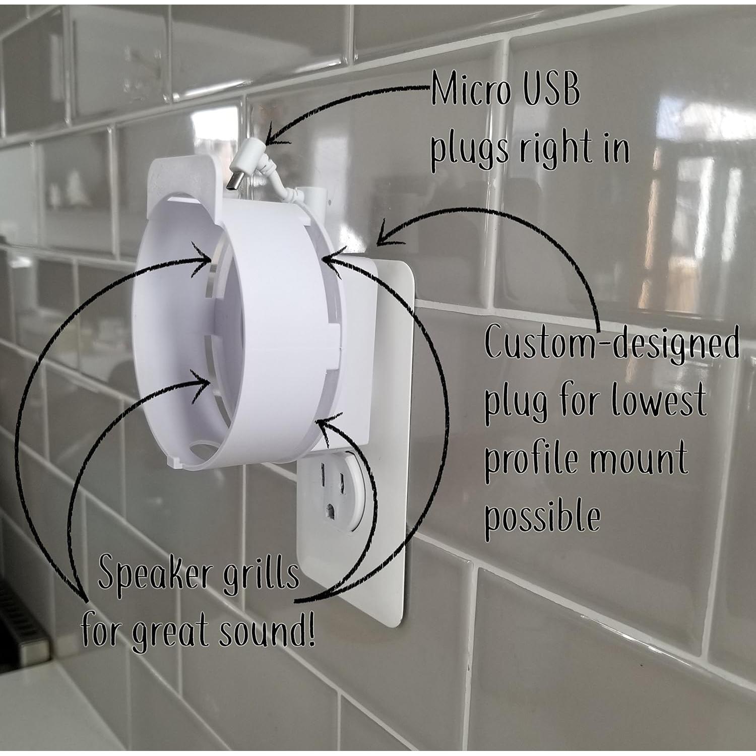 Soporte Deluxe Dot Genie para Amazon Echo Dot 2da Gen - Negro