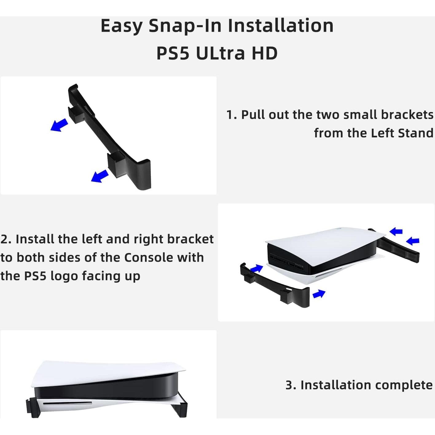Soporte Horizontal Mcbazel para PS5 - Base Estable Negro