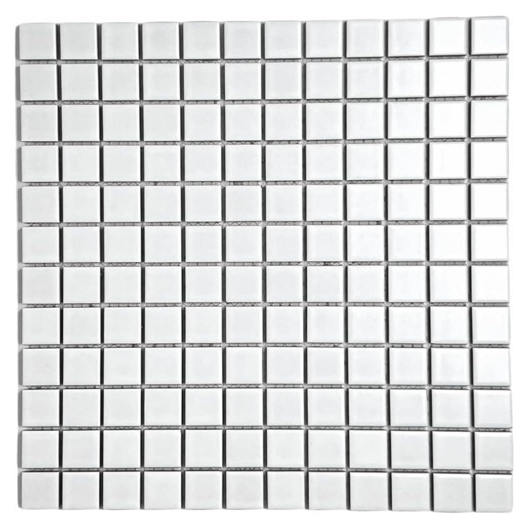 Azulejo Porcelánico Mate Blanco Tenedos 30.48x30.48 cm - 5 Hojas