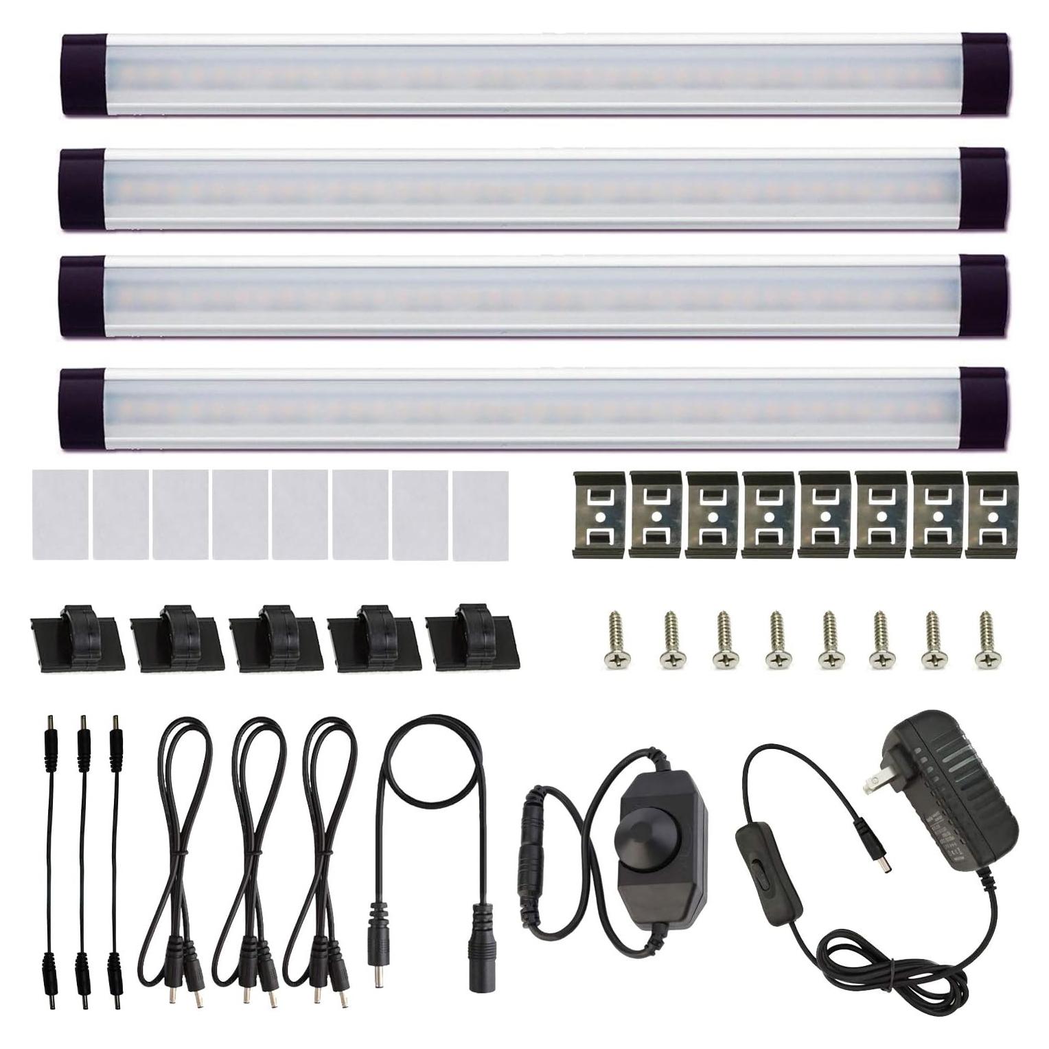 Kit de Iluminación LED Bajo Gabinete AIBOO 4 Paneles 12V