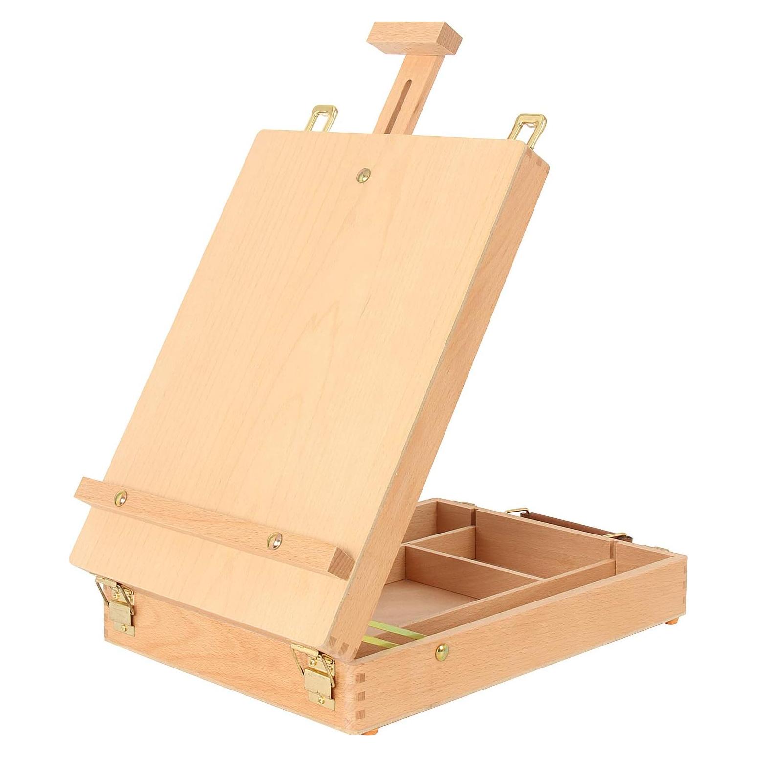 Caja de Pintura Kuyal de Madera Haya con Caballete Ajustable