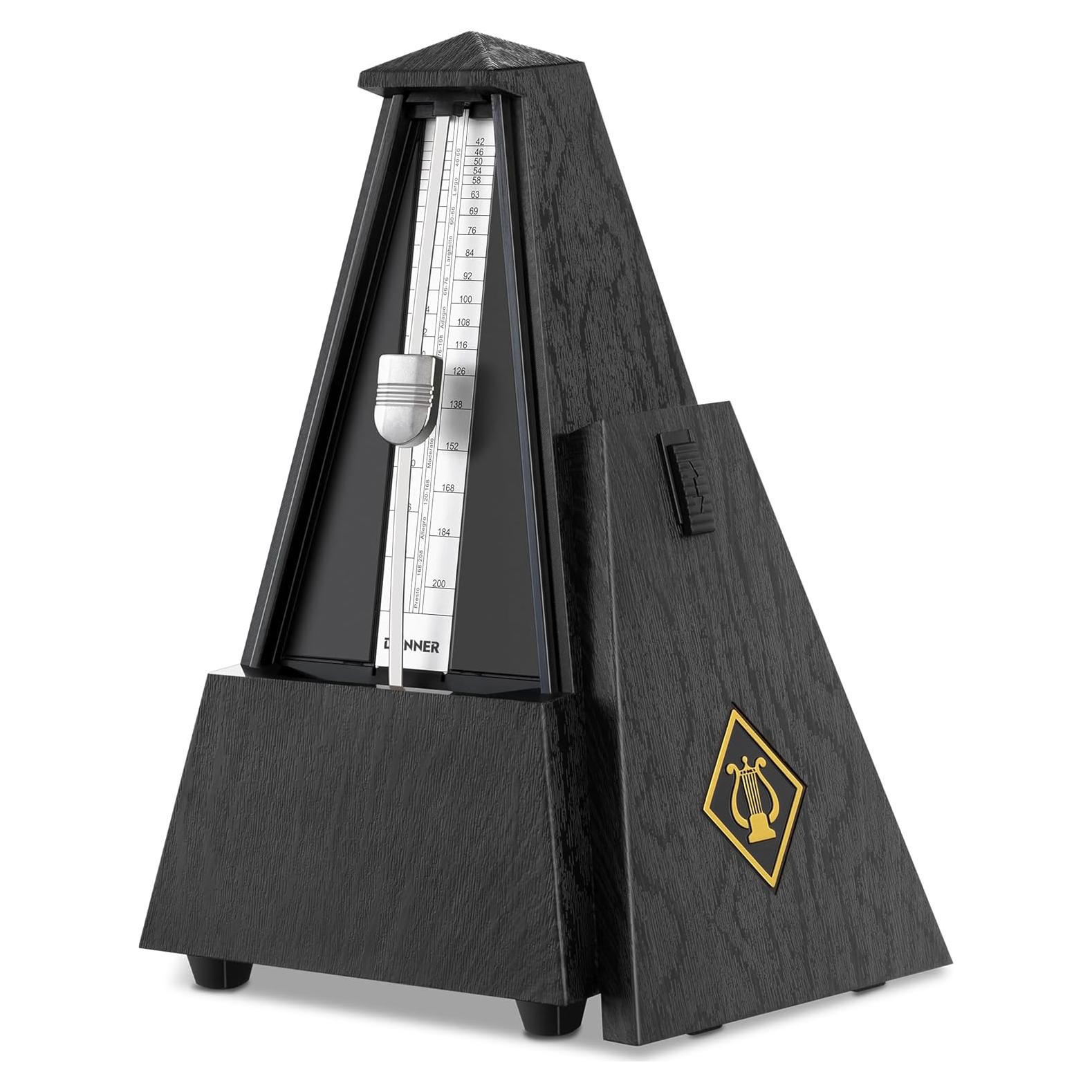 Metrónomo Mecánico Donner DPM-1 para Piano y Guitarra, Negro