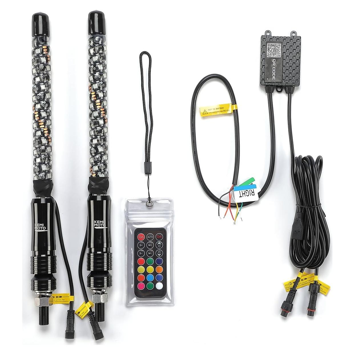 Luces LED de Antena KEMIMOTO 1ft Control APP para UTV