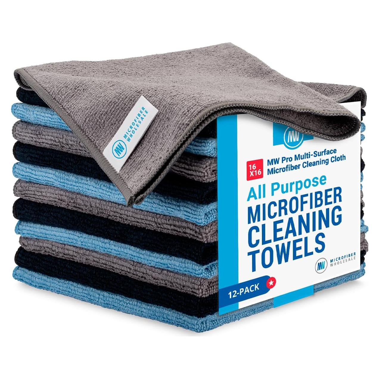 Paquete de 12 Paños de Microfibra Premium Microfiber 40.64 cm