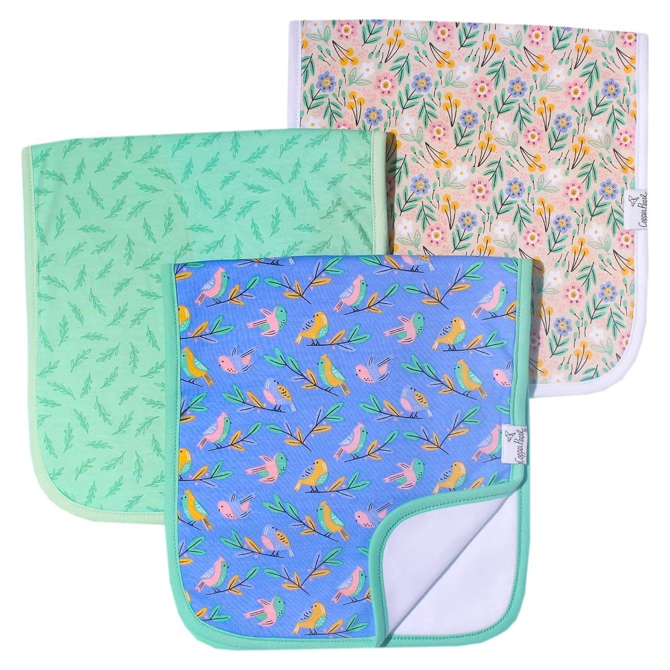 Paños de Eructo para Bebés Copper Pearl - 3 Unidades Grandes