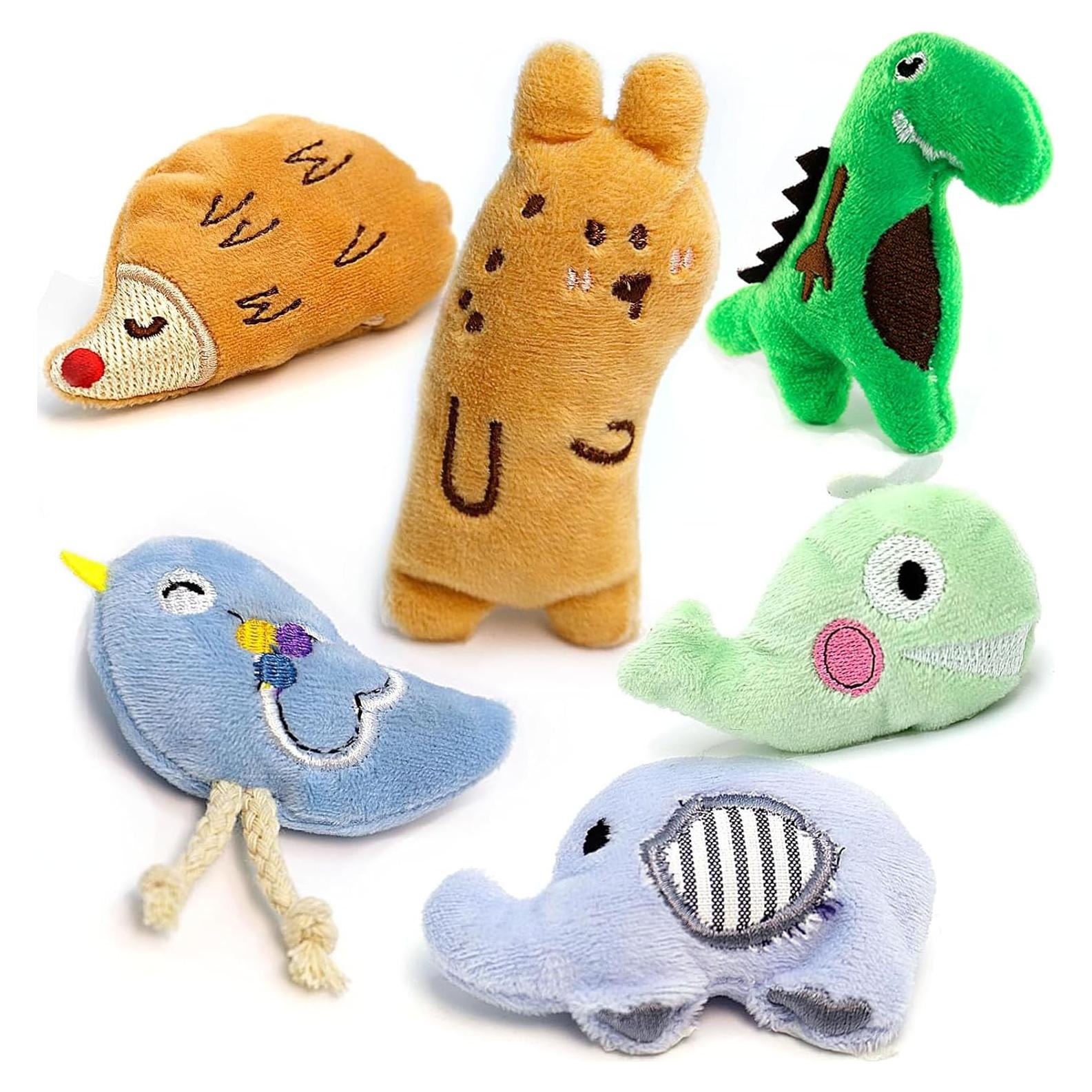 Juguetes para Gatos AZOFFYIU - Paquete de 6 Catnip Suaves