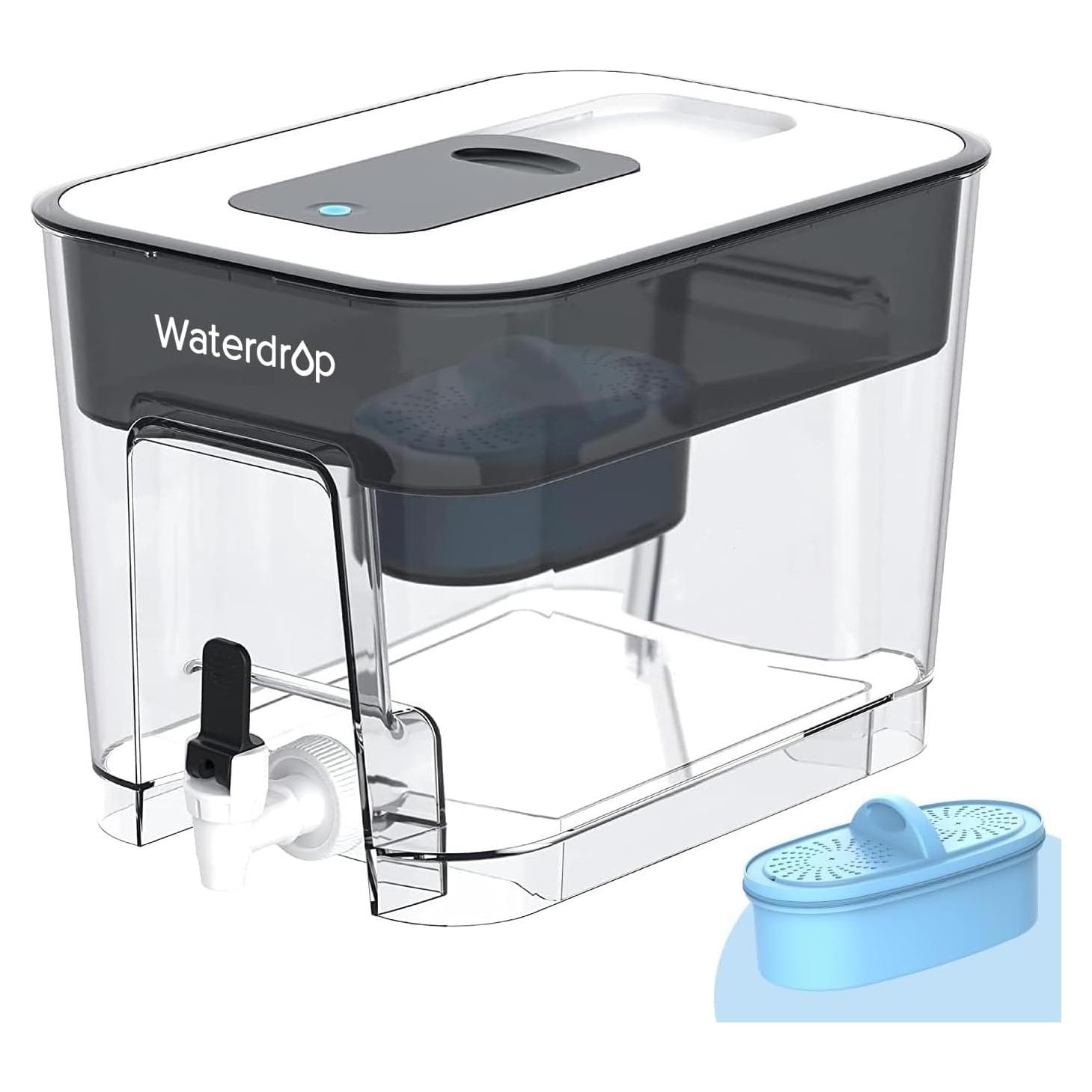 Dispensador de Agua Alcalina Waterdrop 40 Tazas, Negro