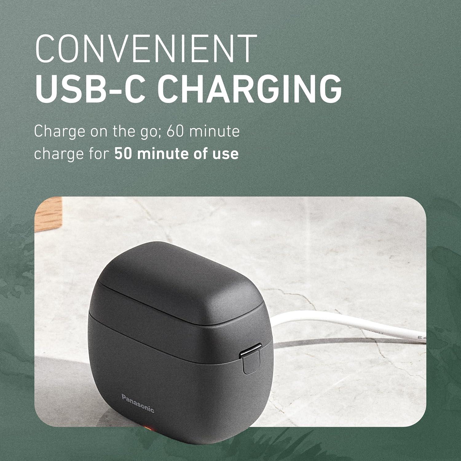 Afeitadora Eléctrica Panasonic ARC5 ES-PV3A-K 5 Cuchillas USB-C