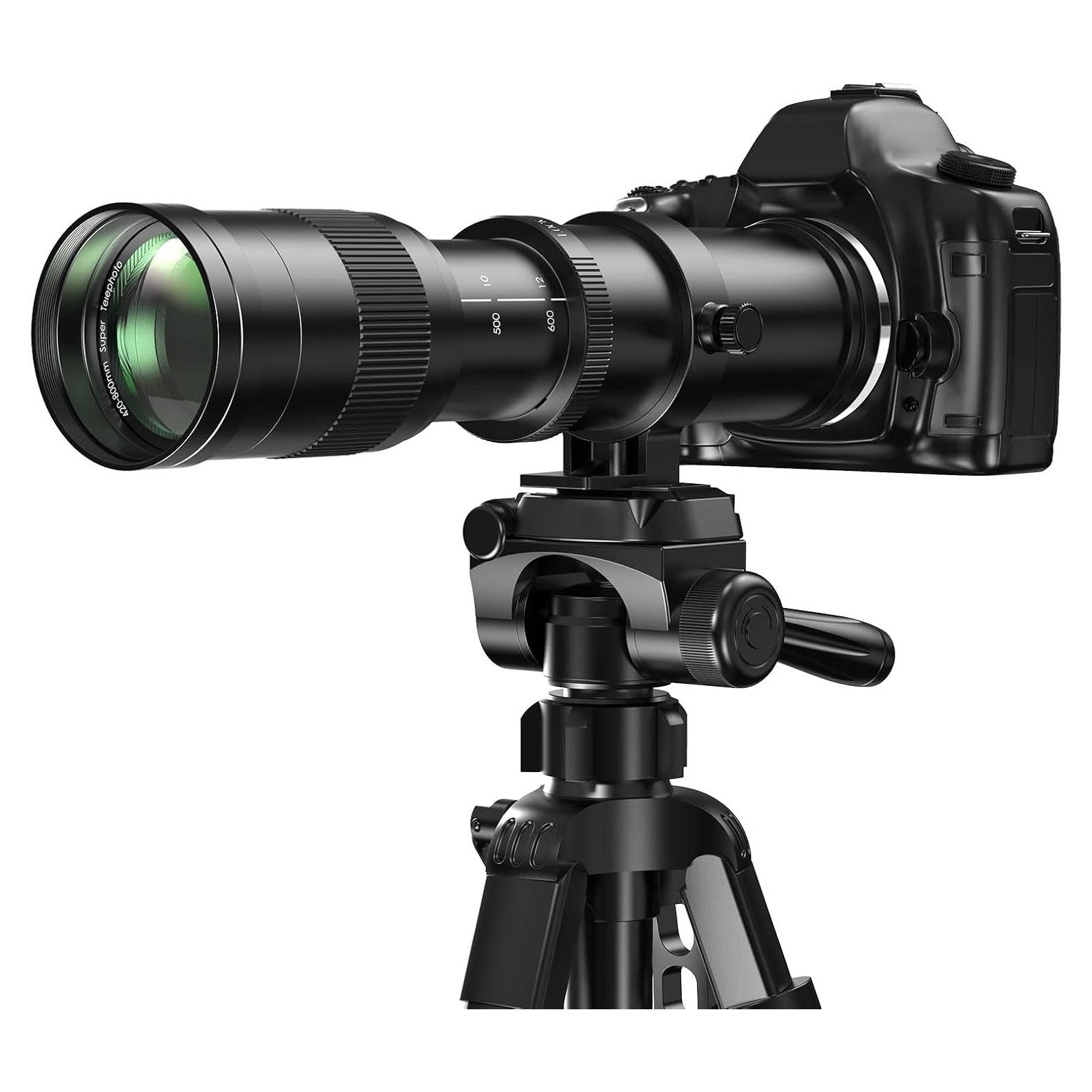 Lightdow F 420-800mm F8.3 Telephoto Zoom Lens - Manual Focus DSLR Cameras Lenses for Nikon D850 D810 D800 D610 D750 D500 D7200 D7500 D7100 D5600 D5300 D600 D3500 D3300 D5200 D5100 D5000 D7000 D700