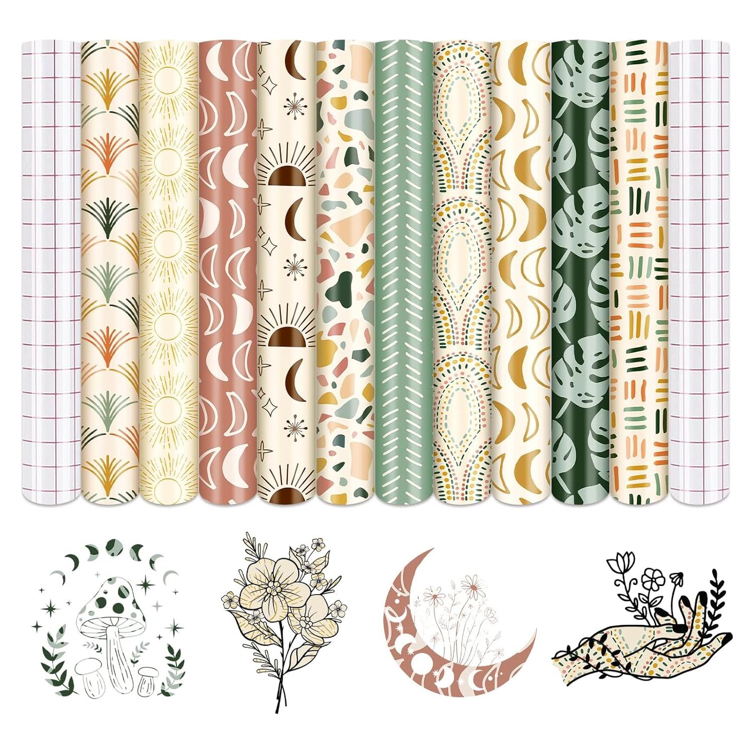 Vinilo Adhesivo Permanente Boho Tintnut 10 Hojas 30.48x25.4cm