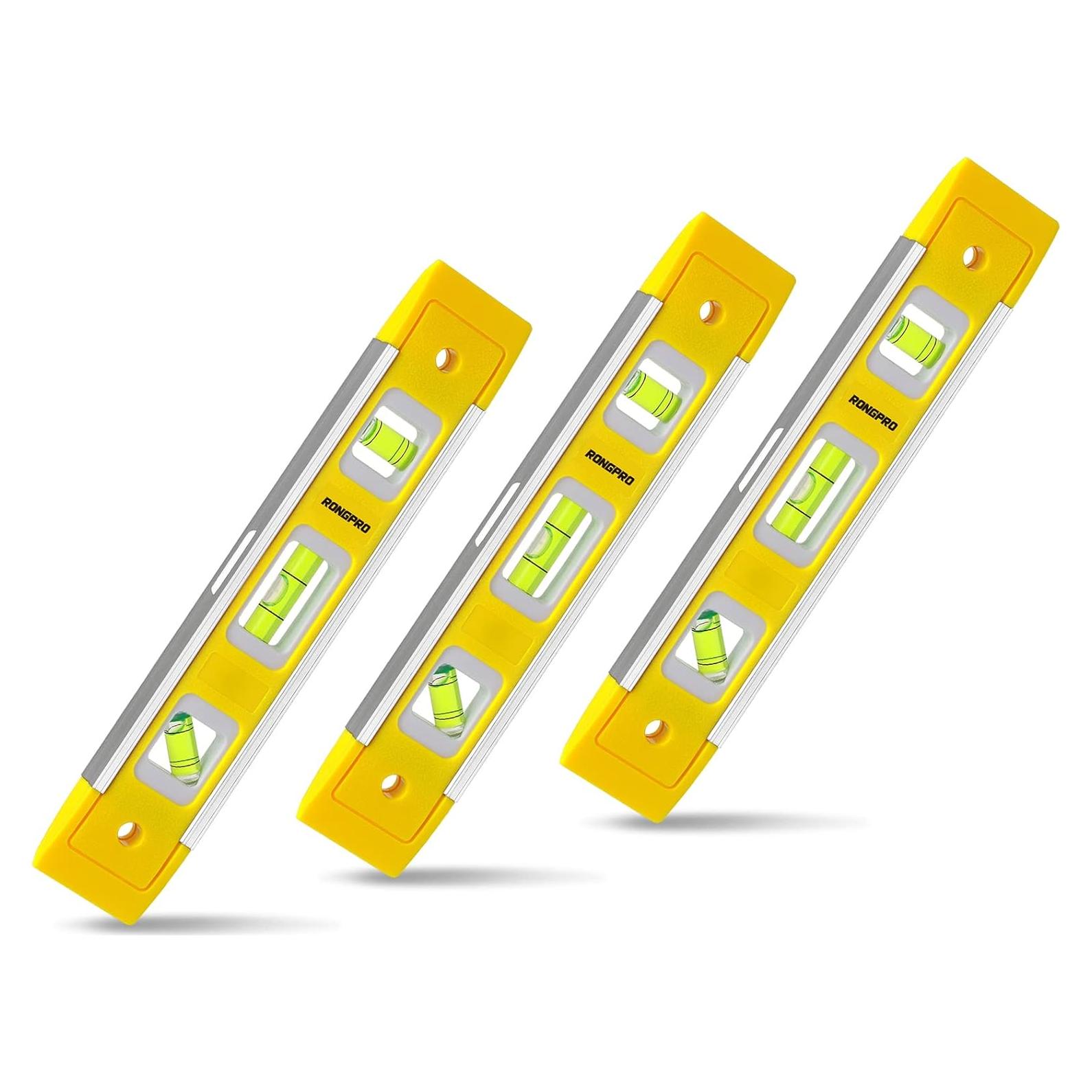 Nivel de Torpedo RONGPRO 22.86 cm Magnético 3 Burbujas