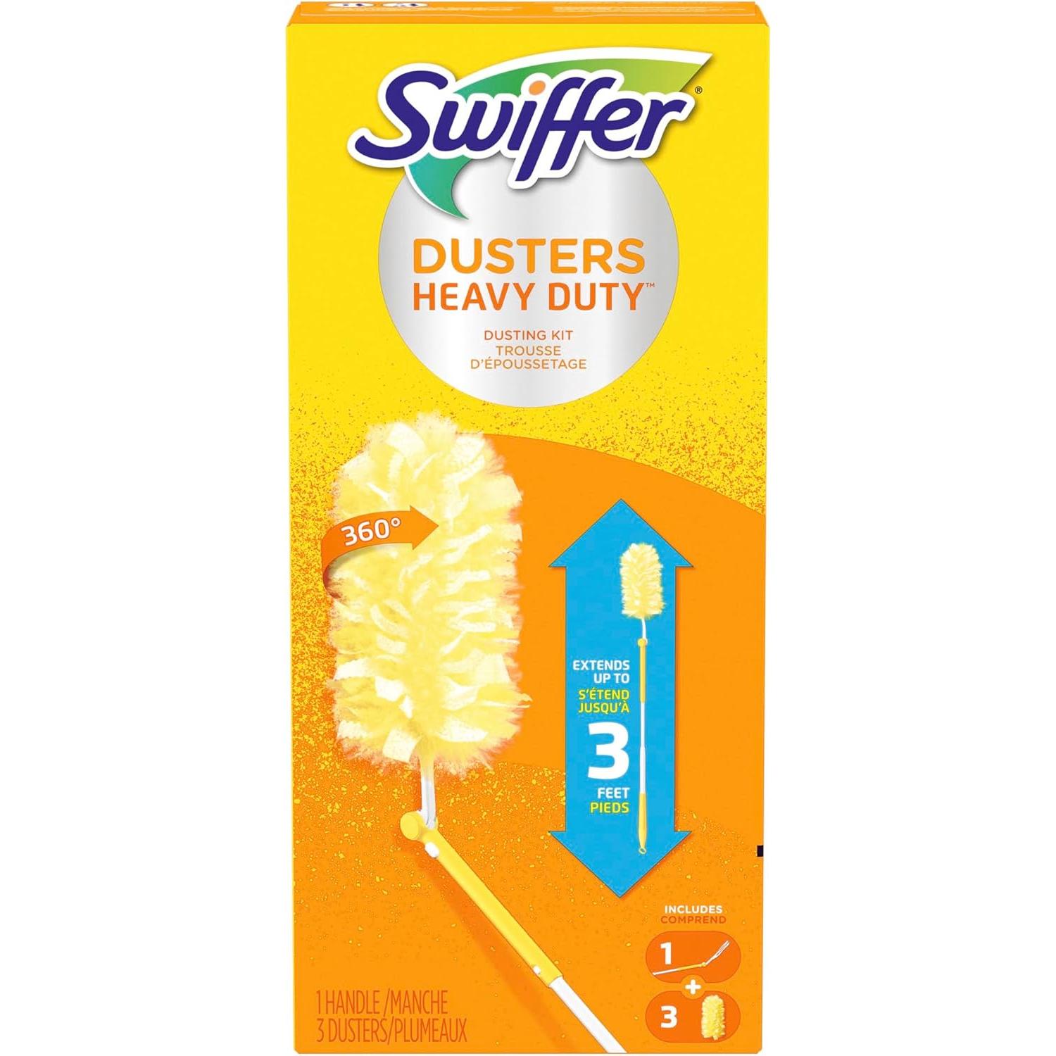 Kit de Extensión Swiffer 360 Dusters con Mango Ergonomico - 4 Piezas