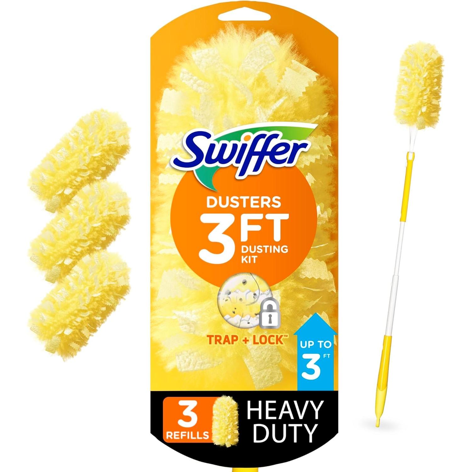Kit de Extensión Swiffer 360 Dusters con Mango Ergonomico - 4 Piezas