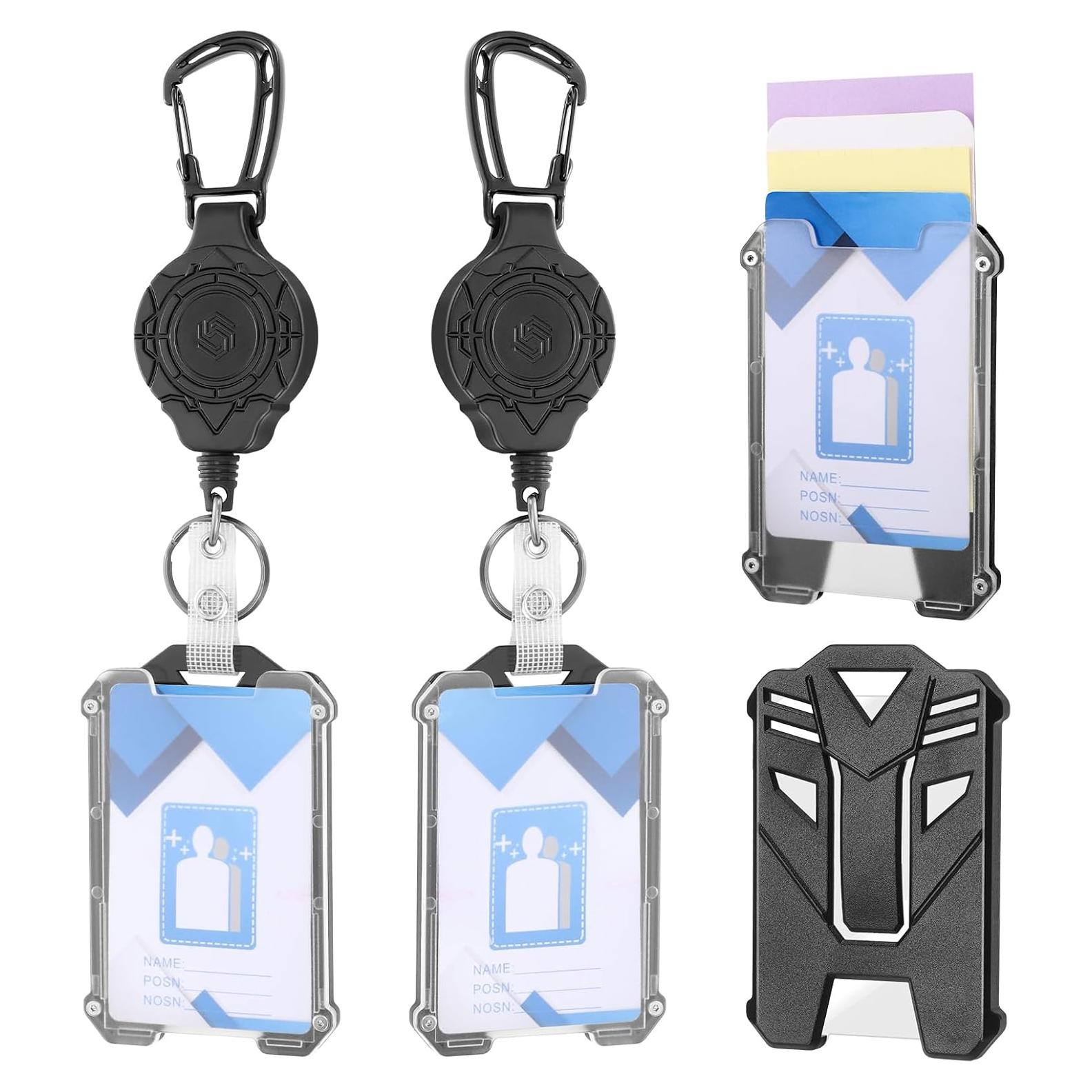 BESARME Set 2 Sujetadores Insignias Retráctiles 80 cm