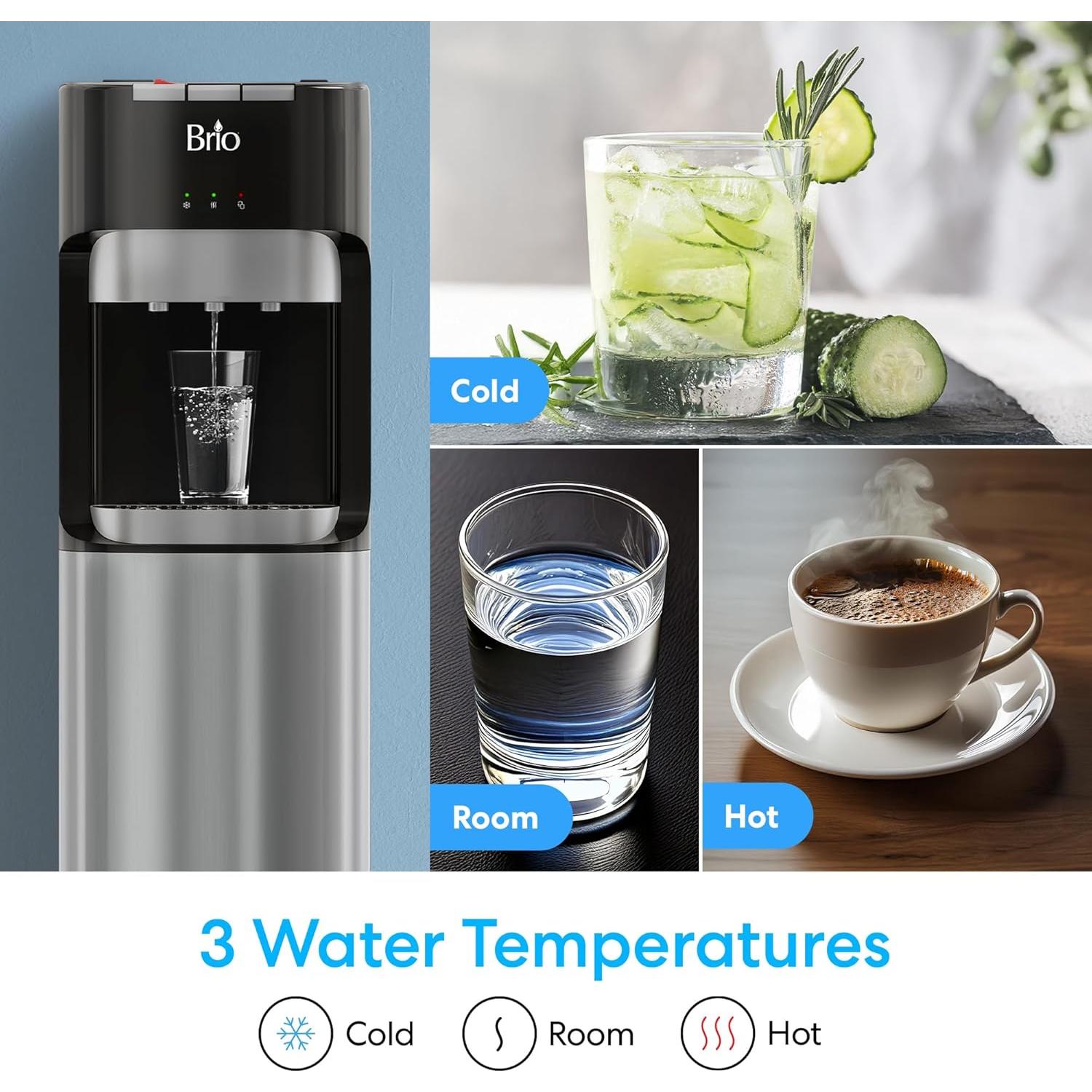 Dispensador de Agua Brio CLBL420V2 3 Temperaturas Acero Inoxidable