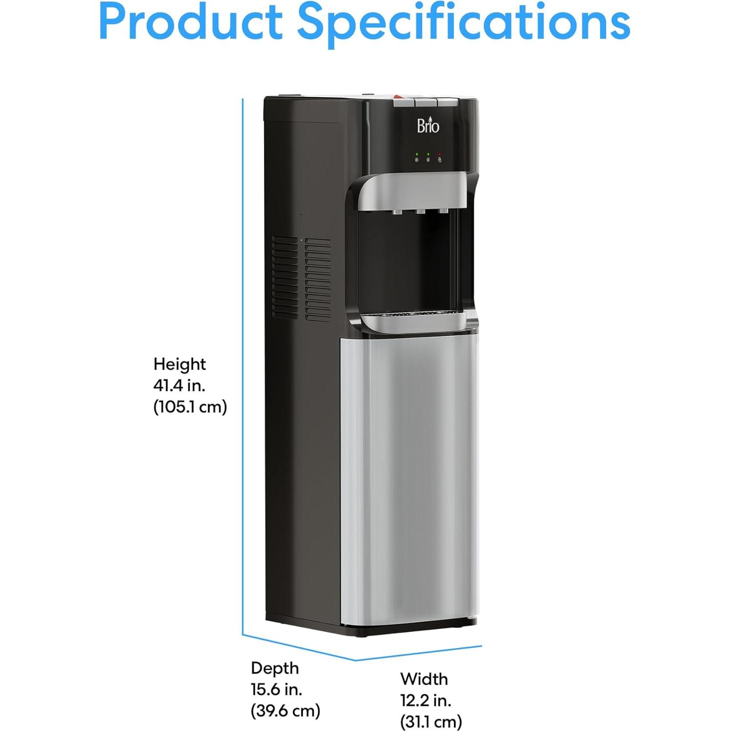 Dispensador de Agua Brio CLBL420V2 3 Temperaturas Acero Inoxidable