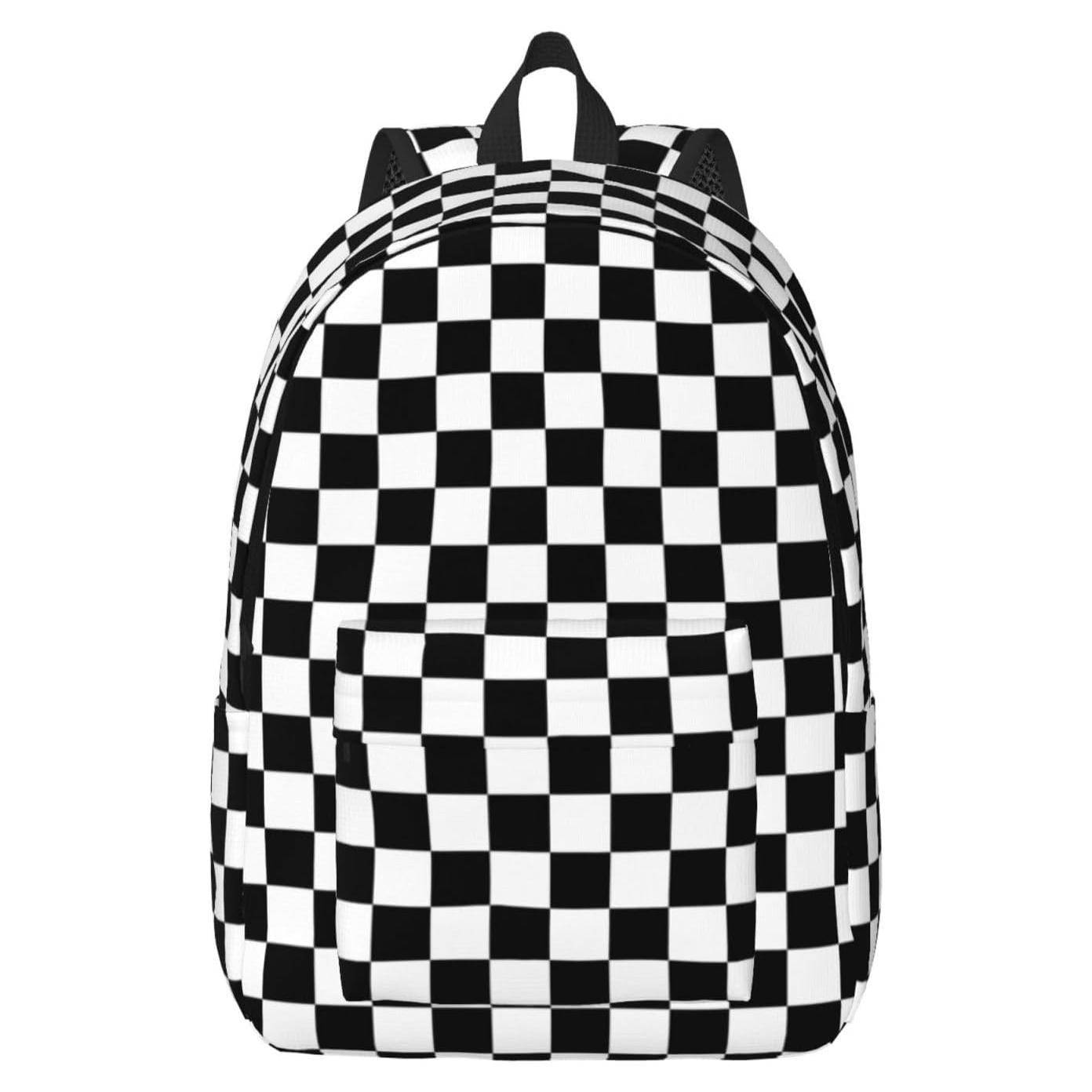 Mochila Lona Ligera GVGOAGL Rayas Blancas y Negras 40cm