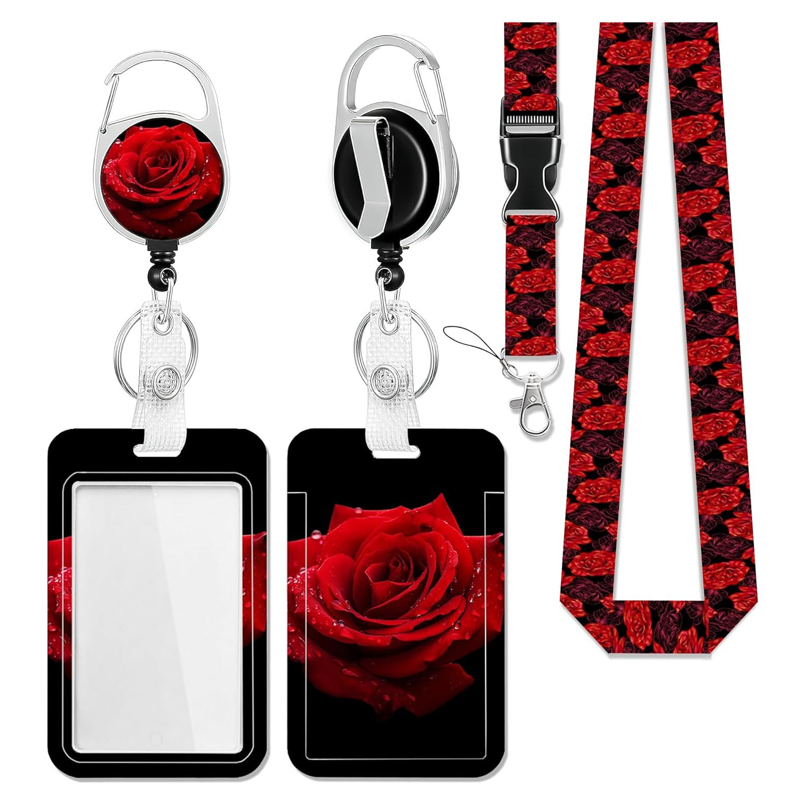 Cinta de Identificación SKYDAWNY Rosa con Clip Retráctil