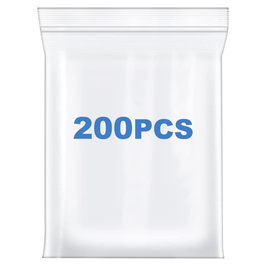 200 Bolsas Reclosables Transparentes Somoga 2.54x2.54cm 4mil