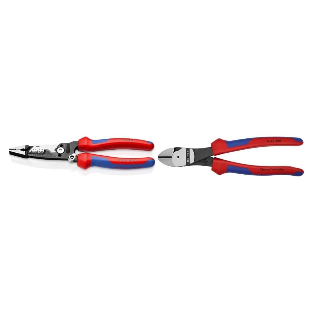 KNIPEX Juego de Cortador Diagonal y Pelacables 8" Profesional
