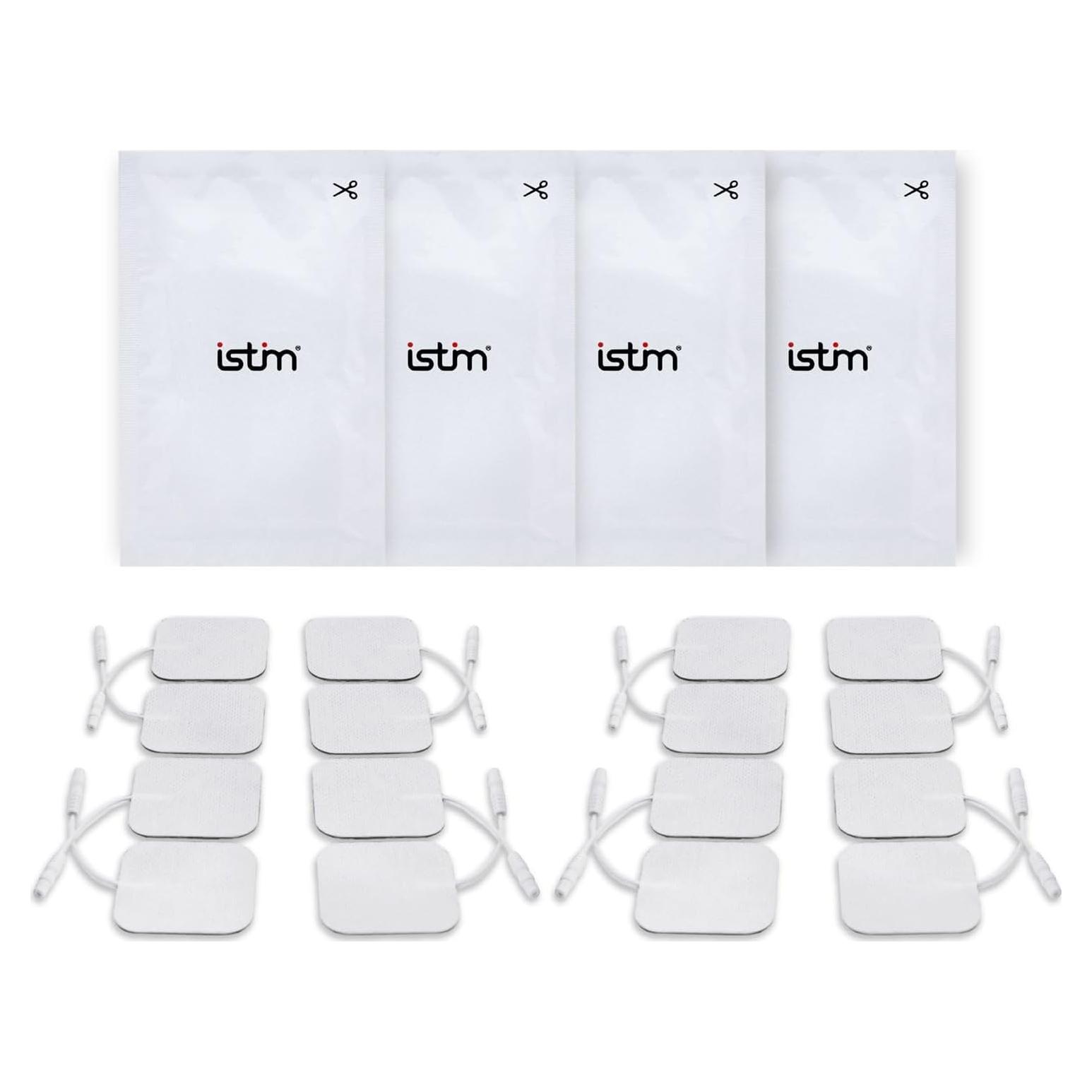 Electrodos TENS iSTIM 5x5cm - Gel Japonés 100% - 16 Piezas