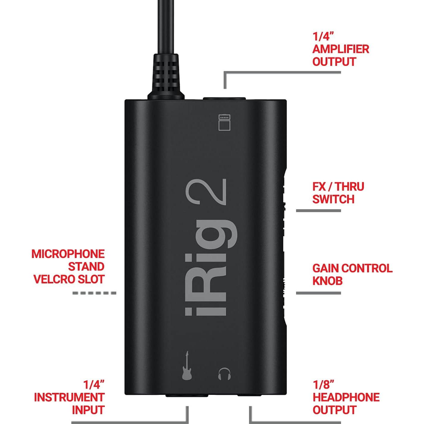 Interfaz de Audio IK Multimedia iRig 2 para Guitarra
