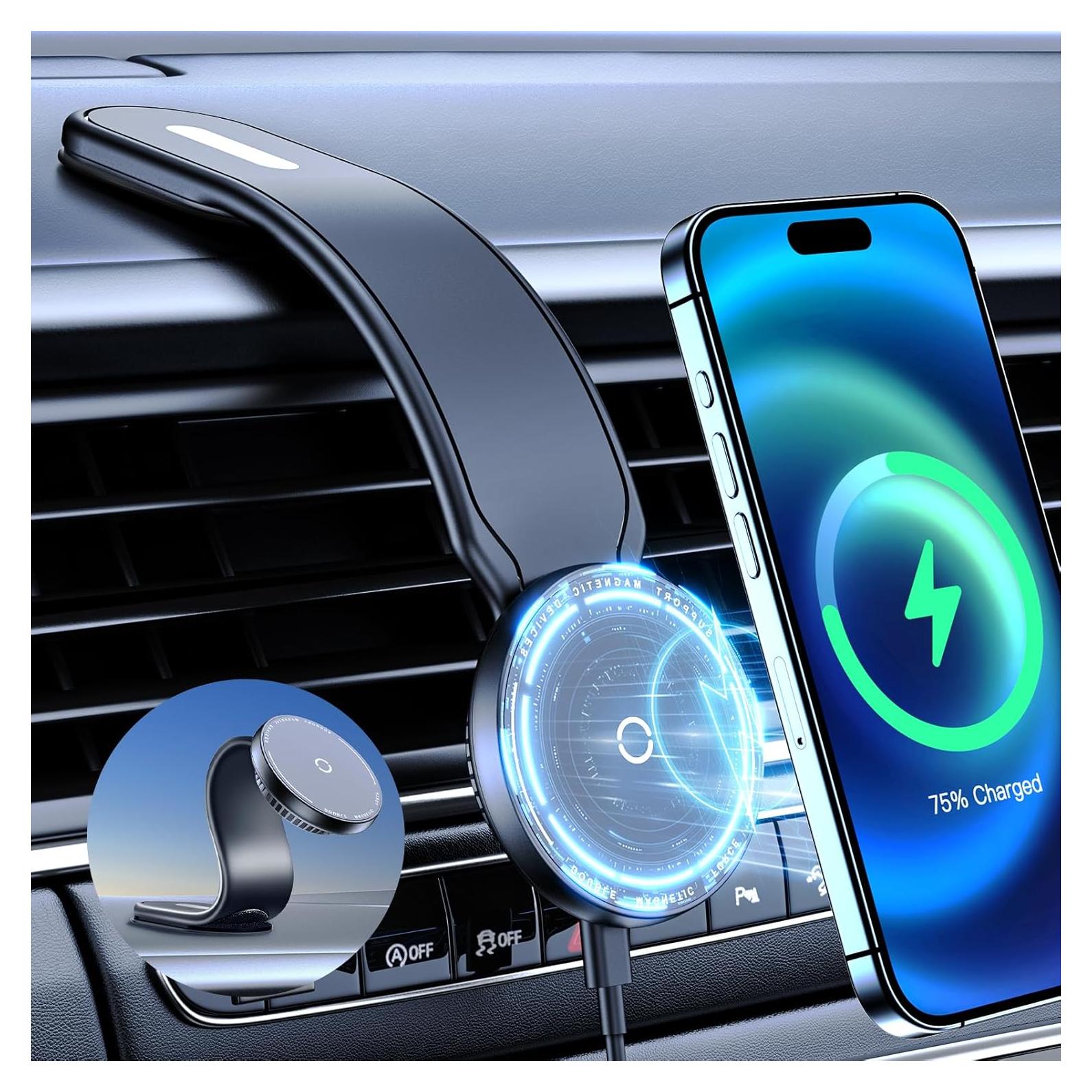 Montaje Magnético para Coche This Hill Cargador Inalámbrico 15W