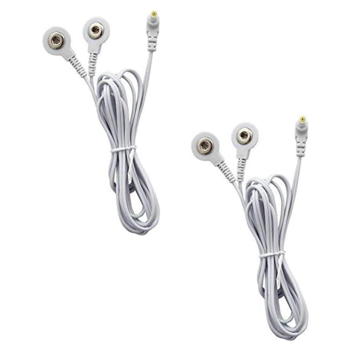 Cables de Conducción TENS VOVOU 2.35mm a 3.5mm - 2 Paquetes