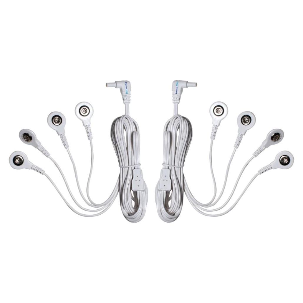 Cables de Conexión TENS Descuento - 4 Conectores 3.5mm y 2mm - Paquete de 2