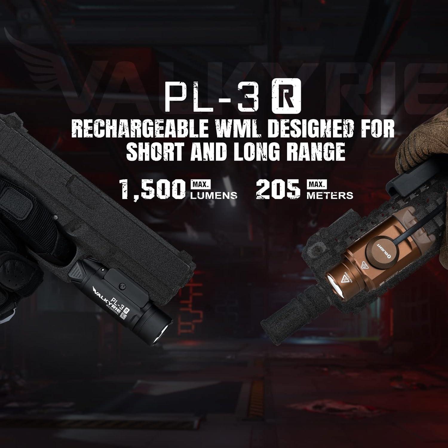 Linterna Táctica OLIGHT PL-3R 1500 Lúmenes Recargable